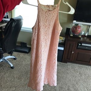 Pink lace dress